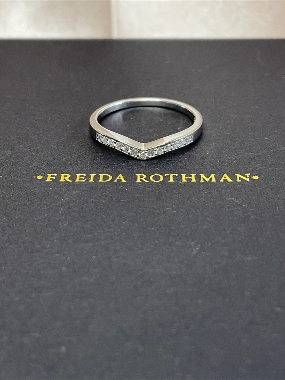 Freida Rothman VAULT Sterling Silver Stacker Ring Size 9 - NWT $99 MSRP